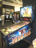 Image # 44132: Iron Man Sample Game - Illuminated Full View 
(Serial number E 225185.)