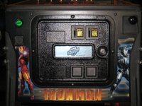 Image # 44130: Iron Man Sample Game - Cabinet - Front 
(Serial number E 225185.)