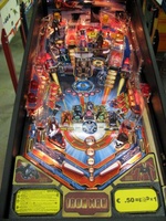 Image # 45176: Iron Man Illuminated Playfield 
(Serial number E 225266.)