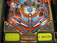 Image # 45179: Iron Man Illuminated Lower Playfield 
(Serial number E 225266.)