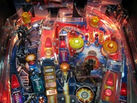 Image # 45177: Iron Man Illuminated Upper Playfield 
(Serial number E 225266.)
