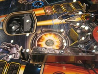 Image # 44122: Iron Man Sample Game - Playfield - Detail 
(Serial number E 225185.)
