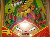 Image # 54059: Fantastic World Lower Playfield 
(This manufacturer equipped its games with white rubber rings.)