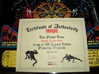 Image # 47801: Spider-Man� (Black Suited) Certificate Of Authenticity 
(Serial number 214536.)