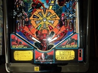 Image # 47800: Spider-Man� (Black Suited) Lower Playfield 
(Serial number 214536.)