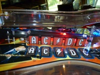 Image # 52352: AC/DC (Let There Be Rock Limited Edition) AC/DC Drop Targets 
(The playfield has been raised in this image. Serial number 234387.)