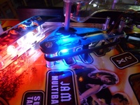 Image # 52357: AC/DC (Let There Be Rock Limited Edition) Left Slingshot 
(The playfield has been raised in this image. Serial number 234387.)