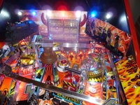 Image # 52344: AC/DC (Let There Be Rock Limited Edition) Upper Playfield 
(The playfield has been raised in this image. Serial number 234387.)