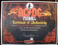 Image # 52385: AC/DC (Let There Be Rock Limited Edition) Certificate of Authenticity 
(Serial number 234387.)
