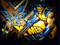 Image # 55816: X-Men Wolverine LE Illuminated Backglass 
(Serial number 235748.)