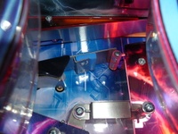 Image # 55818: X-Men Wolverine LE Diverter Gate - Closed 
(This gate diverts the ball to a ball-lock location. The backbox is to the right of this  image. Serial number 235748.)