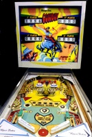 Image # 7244: Cowboy Cabinet - Front View 
(This game has light shields colored red and green.)