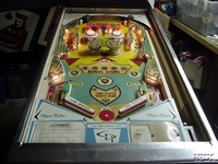 Image # 8084: Cowboy Playfield 
(This game has light shields colored two-tone green.)