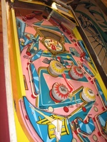 Image # 59692: Crazy Clock Playfield - Downfield View 
(Serial number 0367.)