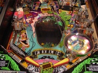 Image # 5253: Creature from the Black Lagoon Illuminated Lower Playfield 
(The manufacturer used black flipper rubbers, not red as seen here.)