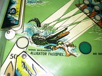 Image # 26678: Alligator Playfield - Detail 
(Alligator Freispiel (Free Play, or Special). Serial number 1109.)