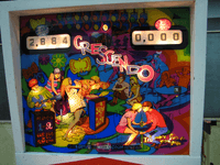 Image # 83576: Crescendo Illuminated Backglass 
(Photographed at the 2014 Northwest Pinball and Arcade Show.)