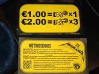Image # 61703: Metallica Master of Puppets (Limited Edition) Spanish Instruction Card 
(Cabinet serial number E241334.)