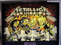 Image # 61686: Metallica Master of Puppets (Limited Edition) Mirrored Backglass 
(Cabinet serial number E241334.)