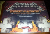 Image # 62973: Metallica Master of Puppets (Limited Edition) Certificate Of Authenticity 
(Limited Edition 381 of 500. Cabinet serial number E241334.)