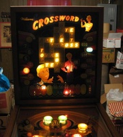 Image # 41392: Crossword Illuminated Backglass 
(Serial number 41600.)