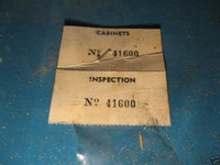 Image # 41397: Crossword Serial Number Tag 
(Serial number 41600.)