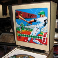 Image # 59634: The World Series Backglass 
(Serial number 761287.)