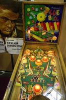 Image # 44382: Cue Ball Illuminated Front View 
(The yellow pop bumper platter is not original to this game.)