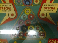 Image # 56439: Cue Ball Playfield - Detail 
(The gobble hole has been painted blue.)