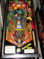 Image # 47836: Cue Ball Wizard Playfield 
(The center plastic belonging under the pivoting ball shooter is missing from this game.)