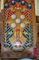Image # 39866: Cyclone Playfield 
(The game flyer shows that both flippers are supposed to be white. Serial number 053123C.)