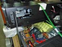 Image # 66387: KISS (Pro) German Backbox - Locking Mechanism 
(Factory packing material can be seen supporting the backbox.)