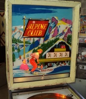 Image # 49927: Alpine Club Illuminated Backglass 
(Serial number 22236.)