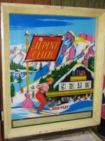 Image # 38351: Alpine Club Backglass 
(Serial number 19514.)
