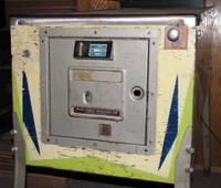 Image # 46371: Alpine Club Cabinet - Front 
(Portions of the blue areas of the cabinet have been touched up. Serial number 19514.)