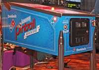 Image # 74313: Domino�s Spectacular Pinball Adventure (Standard Edition) Cabinet - Left 
(Photographed at the 2016 Texas Pinball Festival.)