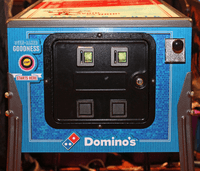 Image # 74314: Domino�s Spectacular Pinball Adventure (Standard Edition) Cabinet - Front 
(Photographed at the 2016 Texas Pinball Festival.)