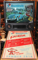 Image # 74316: Domino�s Spectacular Pinball Adventure (Standard Edition) Illuminated Front View 
(Photographed at the 2016 Texas Pinball Festival.)