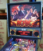 Image # 69952: AC/DC (Pro Vault Edition) Illuminated Backglass 
(Serial number E268713.)