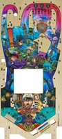 Image # 70486: Captain Nemo Prototype Game 
(The personnel credits listed near the left flipper on this prototype playfield slightly differ for production games.)