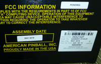 Image # 83055: Houdini Master of Mystery Model Number, Serial Number, and Assembly Date 
(Serial number HOU1327.)