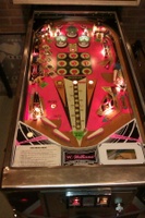 Image # 58476: Dealer's Choice Illuminated Playfield 
(Center rollovers Special is lit. Right lane Special is lit. Same Player Shoots Again is lit.)