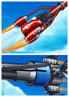Image # 74594: Thunderbirds Original Cabinet Artwork - Detail 
(Artist is Federico Barbato.Hand drawn digital painting.Full cabinet side dimensions 52 3/4 inches by 25 13/64 inches.)