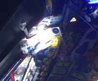 Image # 76373: Thunderbirds Pre-Production Game - No Captive Balls 
(The blue standup target was replaced by captive balls on production games. This is one of two games in Brisbane, Australia, on tour in 2017.)