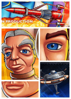 Image # 74588: Thunderbirds Original Translite Artwork - Detail 
(Artist is Federico Barbato.Hand drawn digital painting.Full translite dimensions 28 5/32 inches by 26 31/32 inches.)