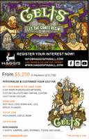 Image # 79823: Celts Advertising Card 
(Both front and back of card are shown here. This card was available at Chicago Pinball Expo 2019.)