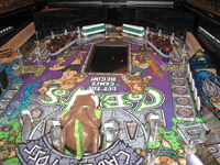 Image # 79847: Celts Prototype Game - Lower Playfield - Downfield View 
(Photographed at Pinball Expo 2019 in Chicago.)