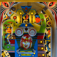 Image # 83935: Disco Illuminated Upper Playfield 
(Serial number 8186.)