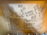 Image # 83963: Disco Inside Cabinet - Score Motor Chart 
(Serial number 8186.)