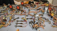 Image # 71943: Dixieland Under Middle Playfield 
(All parts and white labels are original to this game except some plunger lever arms were worn and had to be replaced. Serial number 3232.)